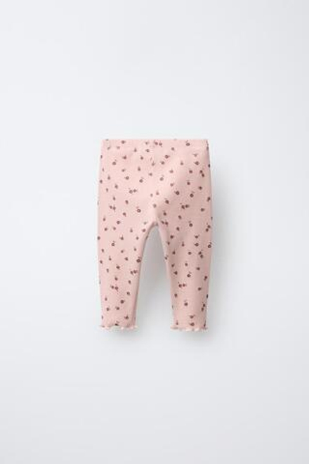 ZARA ЛЕГИНСЫ В РУБЧИК С ЦВЕТОЧНЫМ ПРИНТОМ, РАЗНОЦВЕТНЫЙ