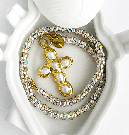 Подвеска Крест Pearly mini