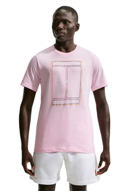Мужская теннисная футболка Nike Court Heritage Tennis - pink foam