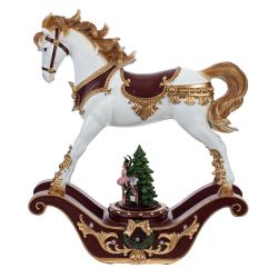 GAEM Фигурка декоративная "Лошадка-качалка", (подсвет, муз, 3хАА, н/п), L32 W11 H37 см