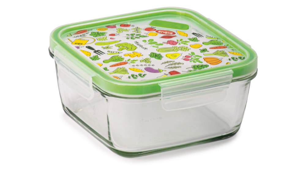 Контейнер квадратный 1.4л SNIPS зеленый