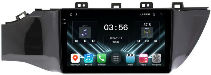 Магнитола для KIA Rio 4, Rio X-Line 2017-2020 (рамка без кнопки) - FarCar S280 монитор 9.5" IPS на Android 13, CarPlay