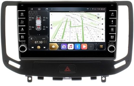 Магнитола для Infiniti G25, G35, G37, Nissan Skyline V36 2006-2013 (поддержка Bose) - Carmedia SF-9820 (кнопки и крутилки), Android 12, TS10, CarPlay, 4G SIM-слот