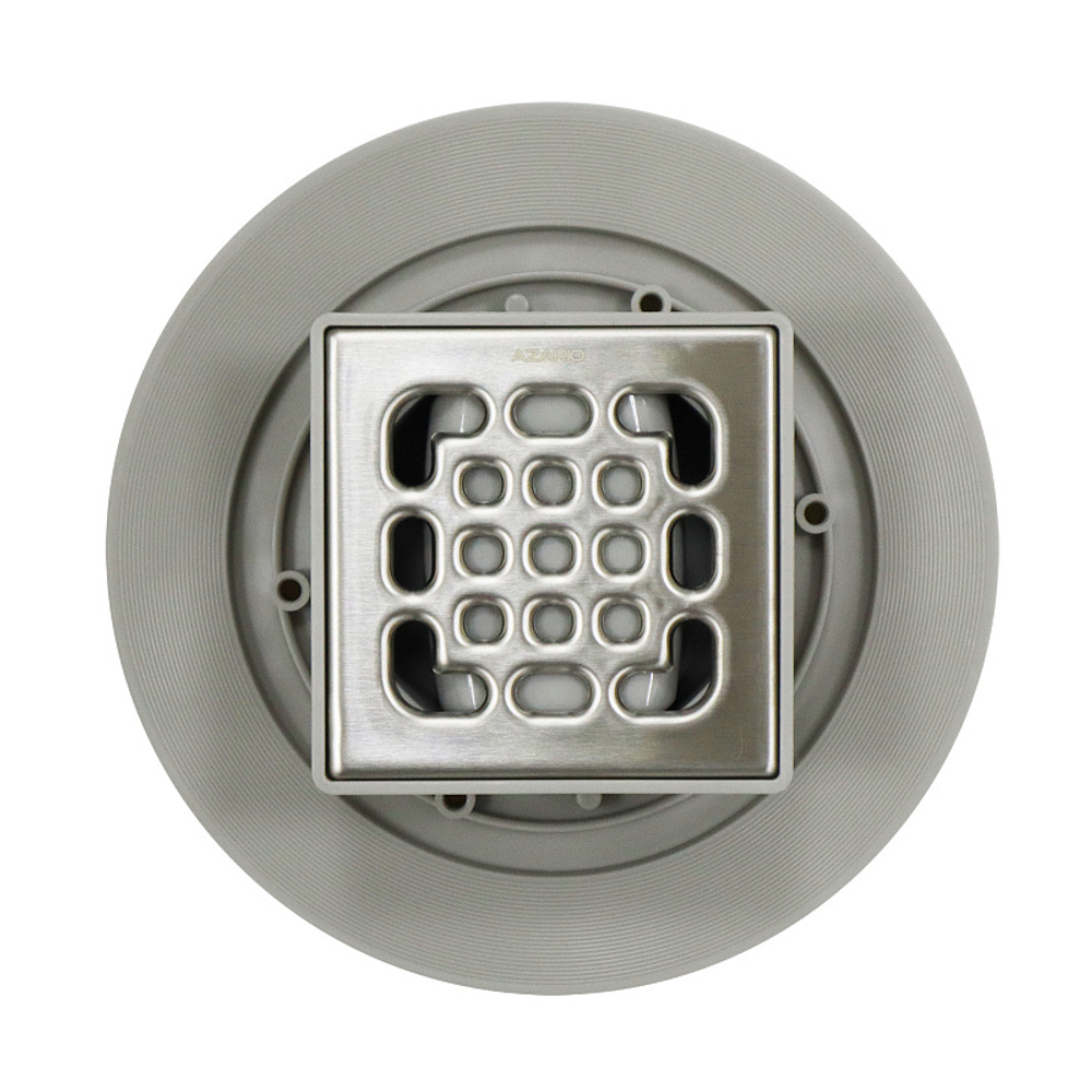 Трап для душа AZARIO 100х100 перфорированная решетка, вертикальный выпуск (AZZ15100)