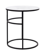 Журнальный столик М-City DISAUR Френсис Белый мрамор, стекло, Черный