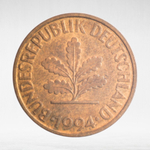 Germany, 10 Pfennigs, 1994, (Stuttgart Mint - "F"), VF