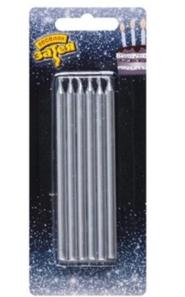 Свечи-пики "Серебряные" 12 шт