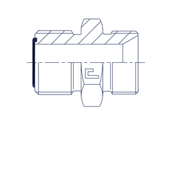 Адаптер AS D14-15-16 ORFS 1 - BSP 1/2