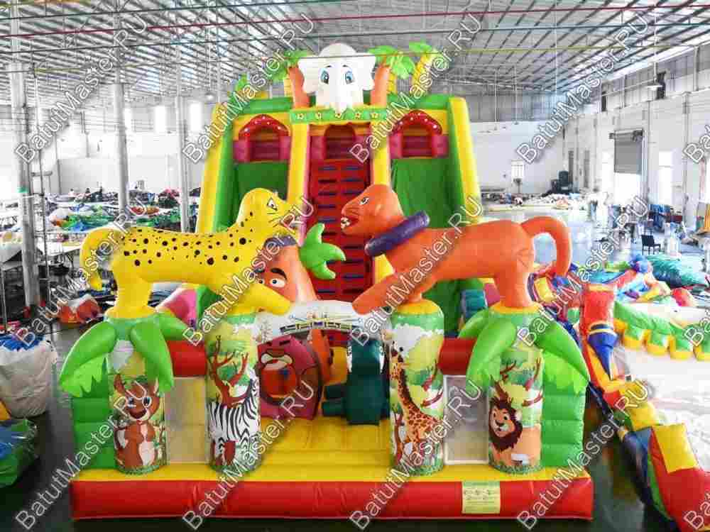 Коммерческий надувной батут "Сафари парк" 12*7*7 м