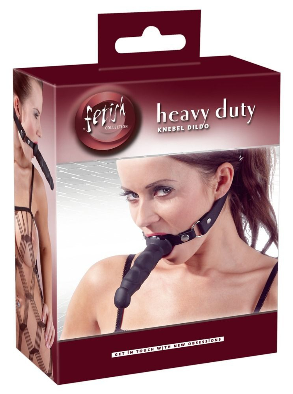 Кляп с наружным фаллоимитатором Knebel mit Dildo (Цвет: черный)