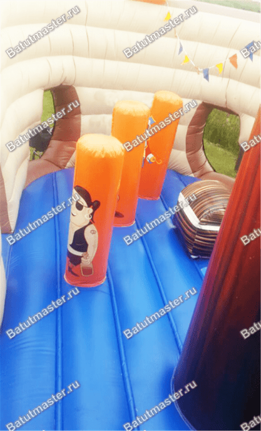 Коммерческий надувной батут "Корабль с осьминогом" 10*5*7 м