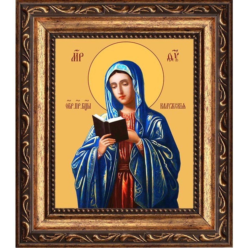 Калужская икона Божьей Матери на холсте.