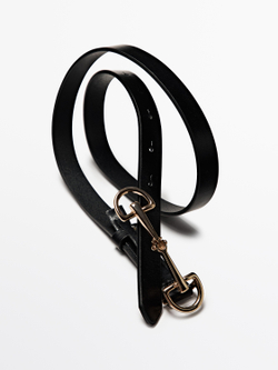 Massimo Dutti Ремень из кожи наппа, черный