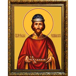 Феодор Черниговский мученик. Икона на холсте.