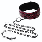 Ошейник из материала с 3d-эффектом (Цвет: красный с черным)