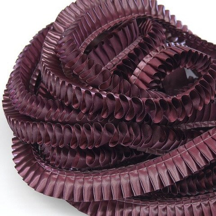 Лента плиссированная для наградных розеток. Цвет Бордо. Код цвета 6А.