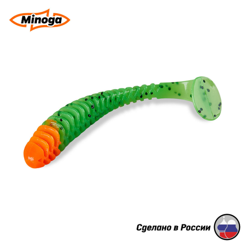 Силиконовая приманка "Minoga" ACTION 4,0"(6шт) 100мм, 3,8 гр, цвет 033 Red Head