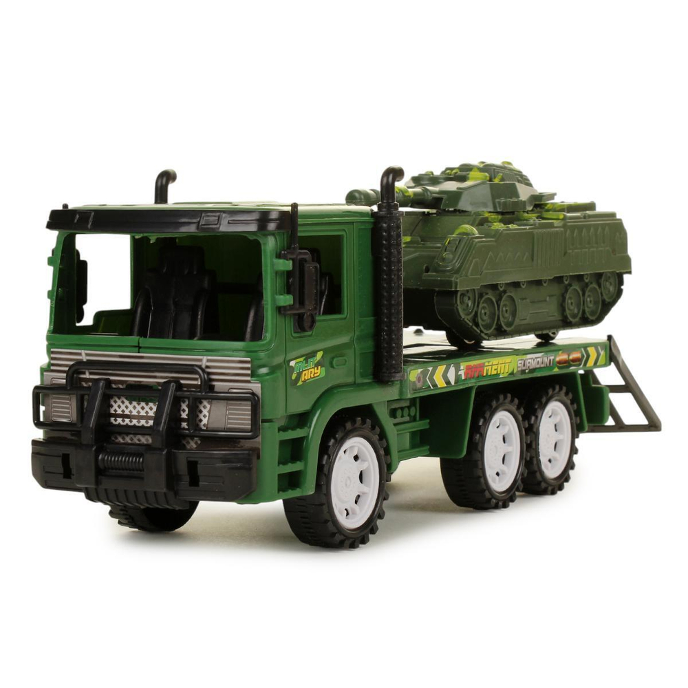 Автовоз Военный 23см + танк, пакет 928-B8