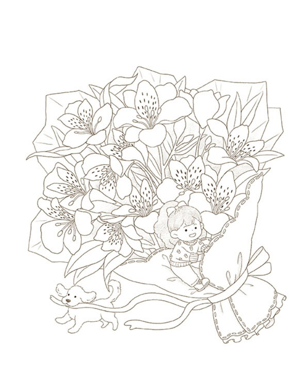 Winter sun. Coloring Book