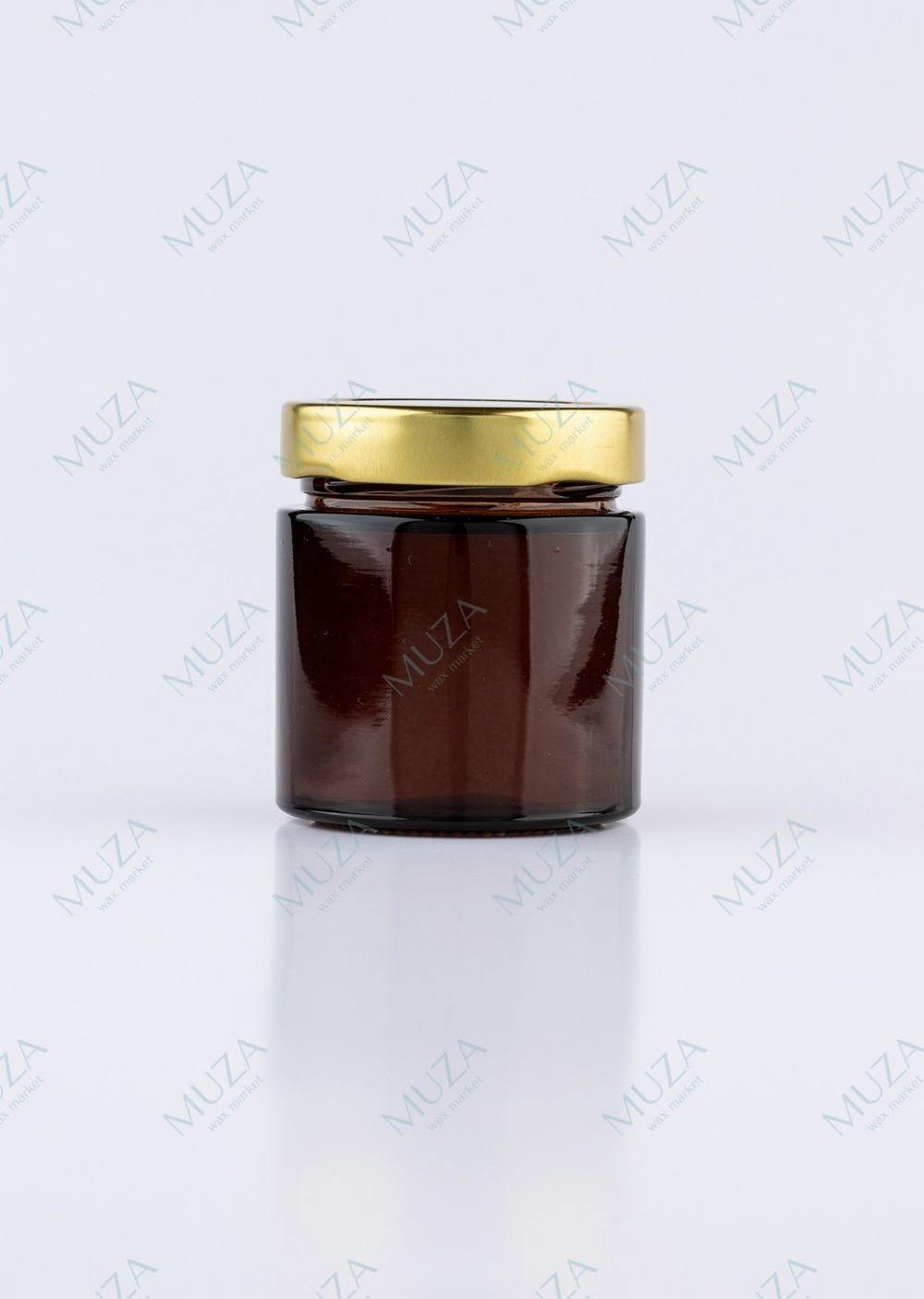 Баночка темное стекло с металл. крышкой 200 мл.