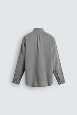 ZARA РУБАШКА В КЛЕТКУ, СЕРЫЙ