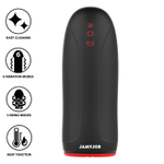 Автоматический вибромастурбатор 13,5см с эффектом нагрева и маятниковыми движениями JamyJob Heat Swing-R & Vibration Masturbator