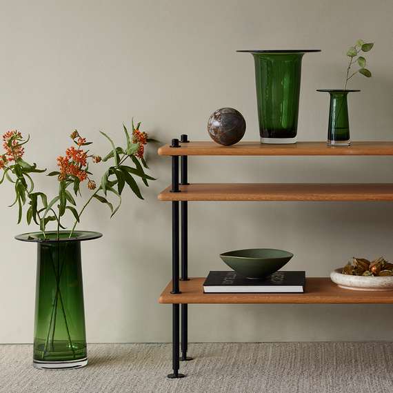 Ваза victoria, 26 см, зеленая