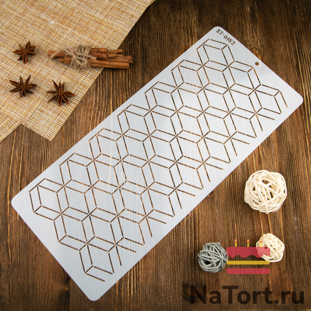 Трафарет для декора торта №52
