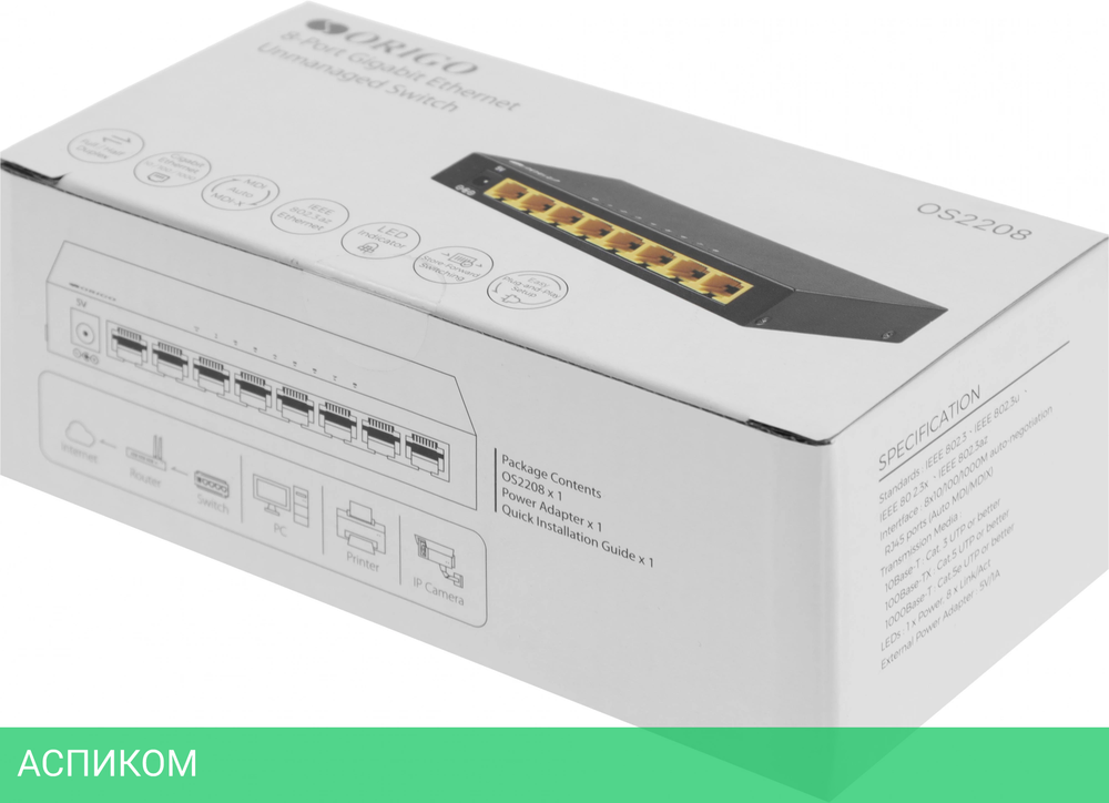 Коммутатор Origo OS2208/A1A