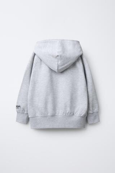 ZARA БАЗОВАЯ ТОЛСТОВКА НА МОЛНИИ, СЕРЫЙ МЕЛАНЖ