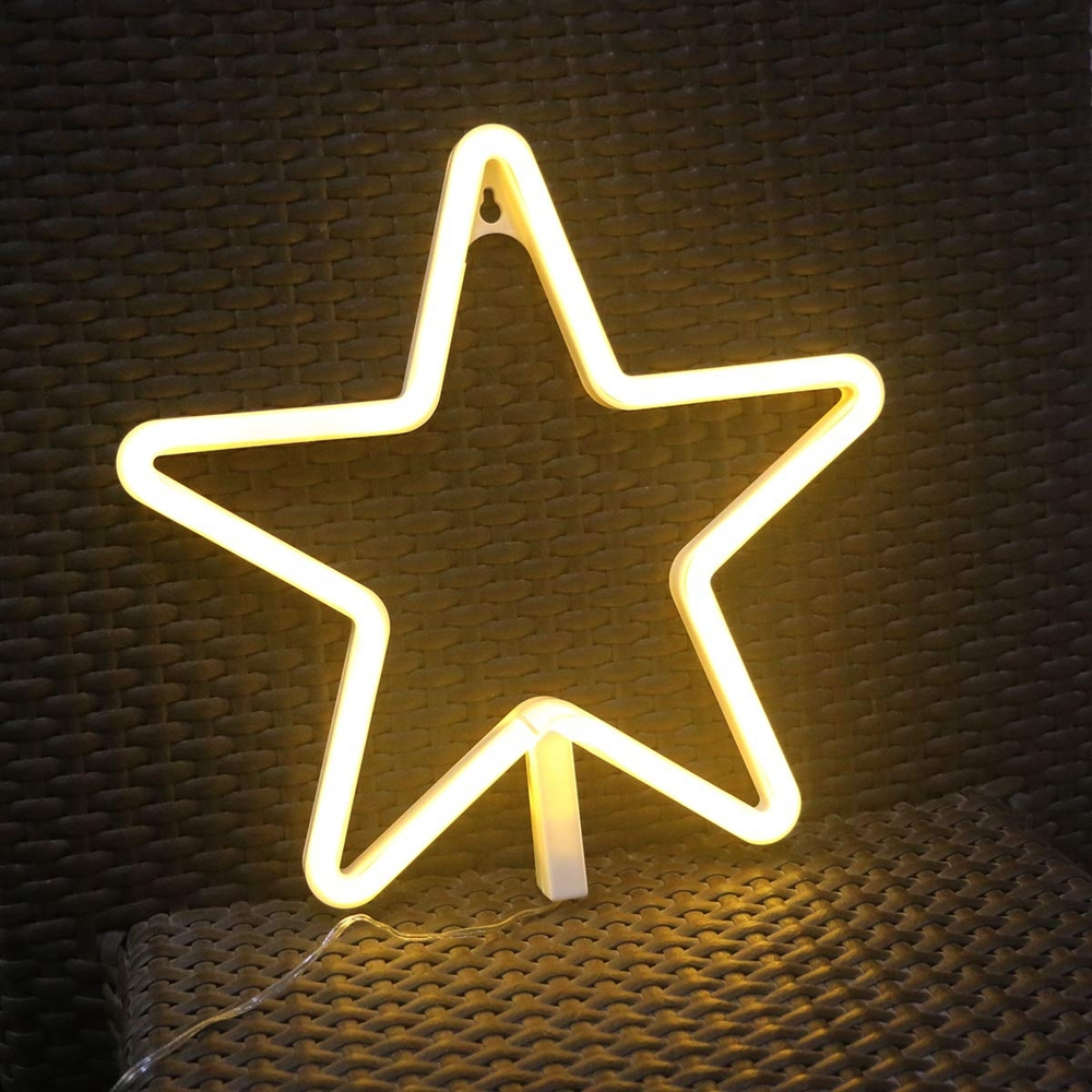 Световая фигура "Звезда" желтая 28х28 см