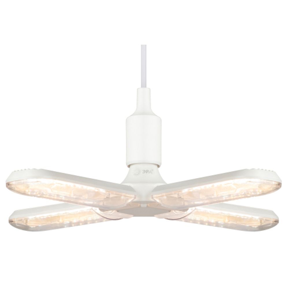 Фитолампа для растений светодиодная ЭРА FITO-36W-Rа90-E27-FOLD 4-х лепестковая полного спектра 36 Вт Е27