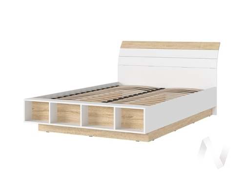 Кровать 1.4х2.0 КР 01 МС Санса (дуб сонома/белый)