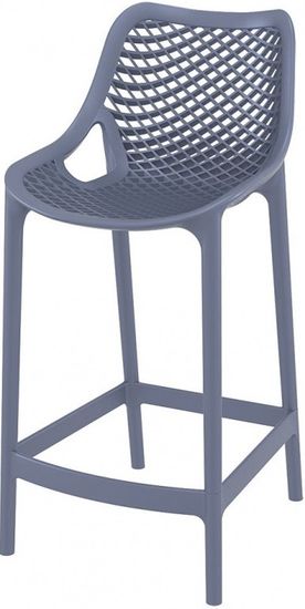 Стул пластиковый полубарный Air Bar 65 темно-серый