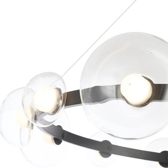 Подвесная светодная люстра Crystal Lux Bosque SP12 Black/Transparent