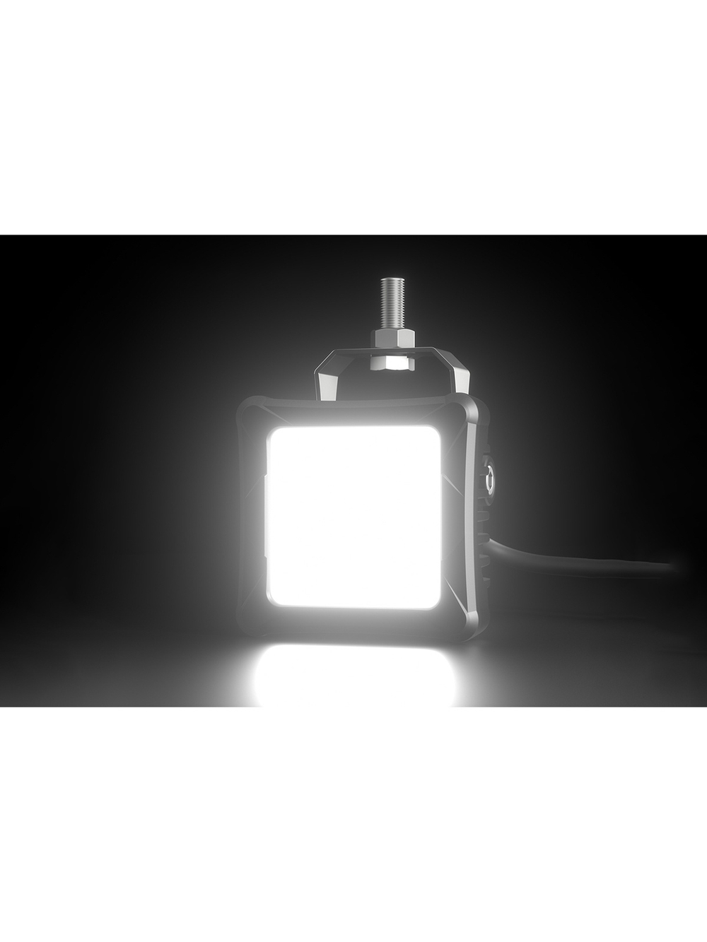 Светодиодные фары дальнего света AURORA 76x76 мм 30W с RGB подсветкой
