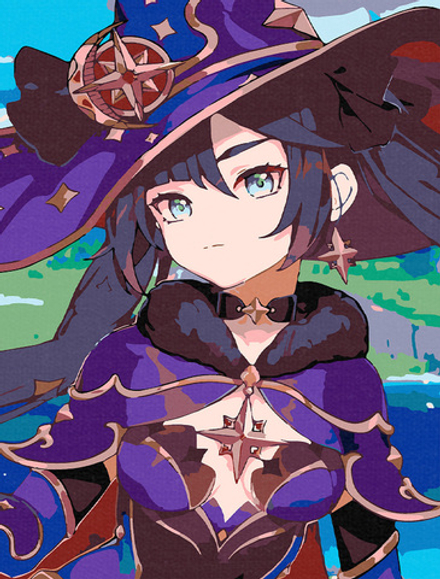 Картина по номерам Геншин Импакт Мона