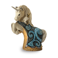 De Rosa Rinconada Статуэтка коллекционная Единорог голубой