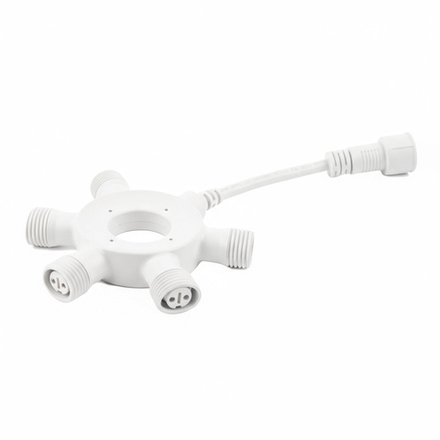 UTC-F90 Y6 WHITE Соединитель для гирлянд серии F90RPO. круговой. 1 вход-5 выходов. Белый. ТМ Uniel