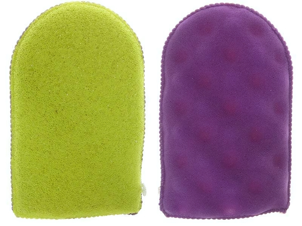 Губка для тела Рукавичка с массажным слоем "Умничка"