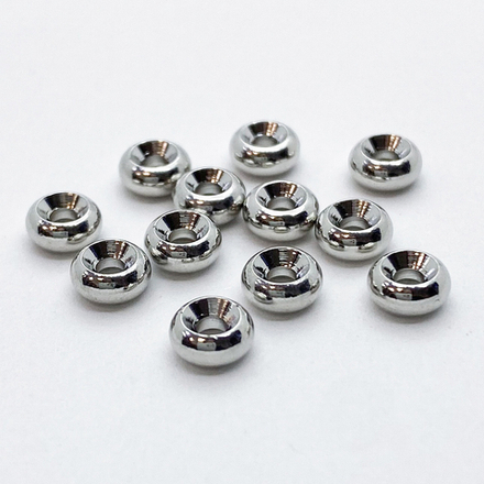 Бусина, цвет серебро, размер 6*2,7 мм, цена за 10 шт