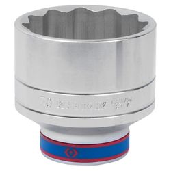 KING TONY (633070M) Головка торцевая стандартная двенадцатигранная 3/4", 70 мм