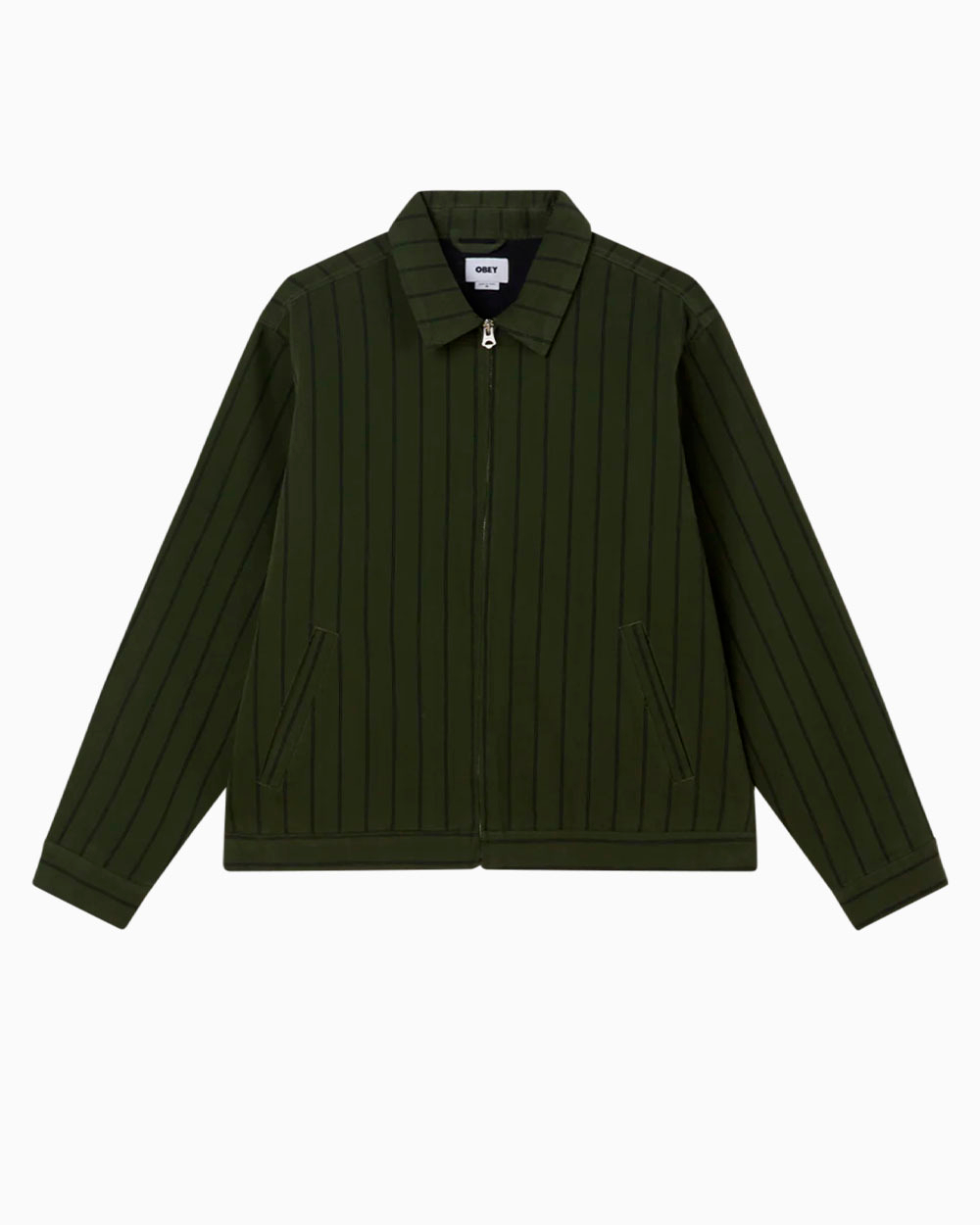 Куртка джинс. Obey Stripe Zip Up Jacket