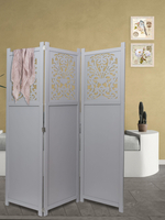 Ширма - перегородка для зонирования пространства деревянная резная "Прованс", 3 створки 1800 *480 мм