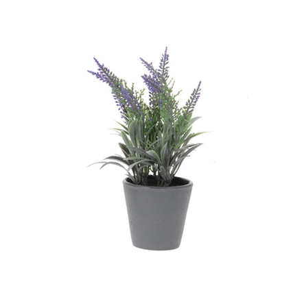 Лаванда искусственная в горшке 20 см на выбор 6 дизайнов