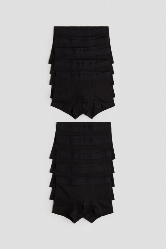 H&M Набор из десяти трусов-боксеров, черный