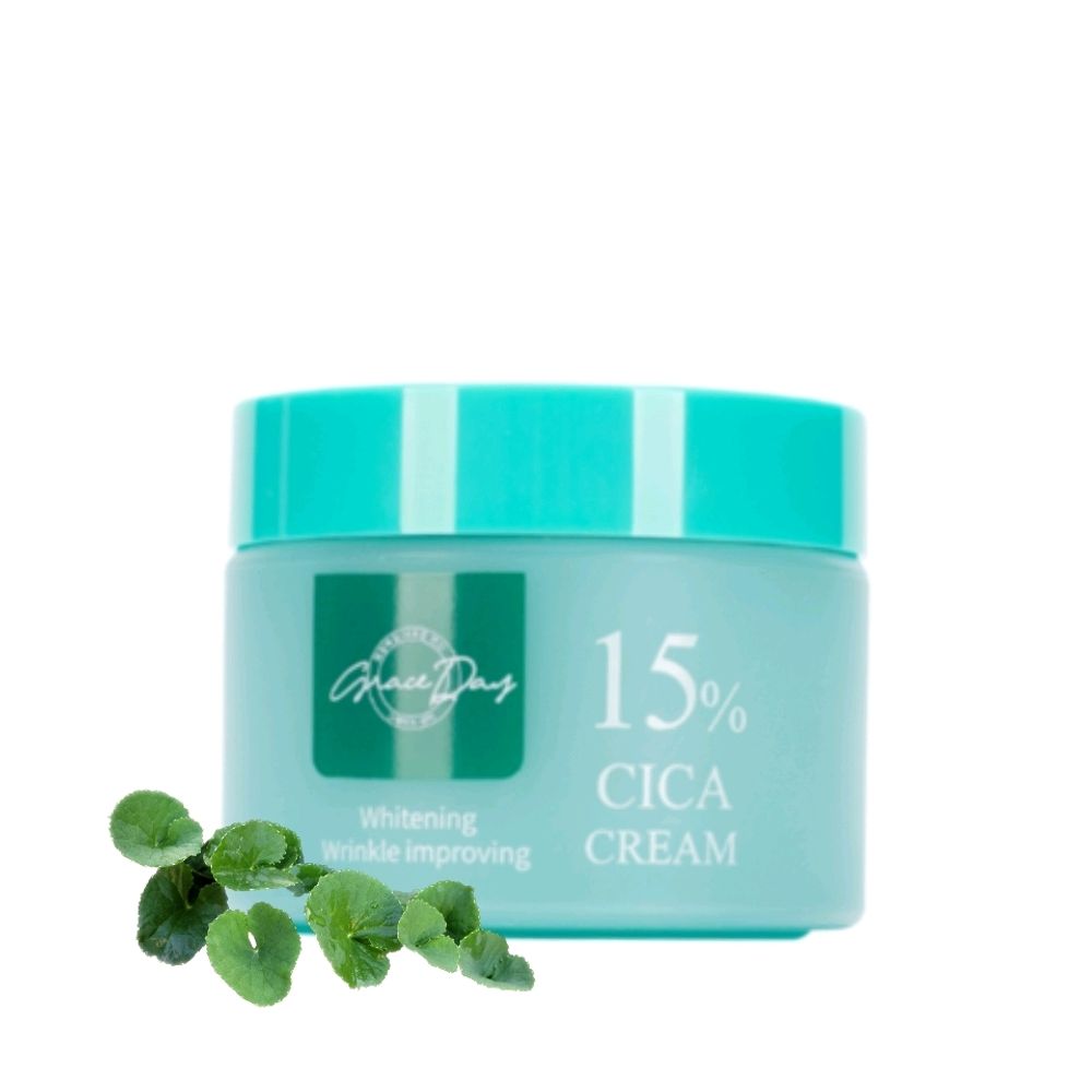 Смягчающий крем с центеллой азиатской Grace Day Cica 15% Cream, 50 мл.