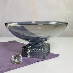 Lenardi 200-128 Фруктовница 21,5см на ножке в под.уп. (х12)Стекло