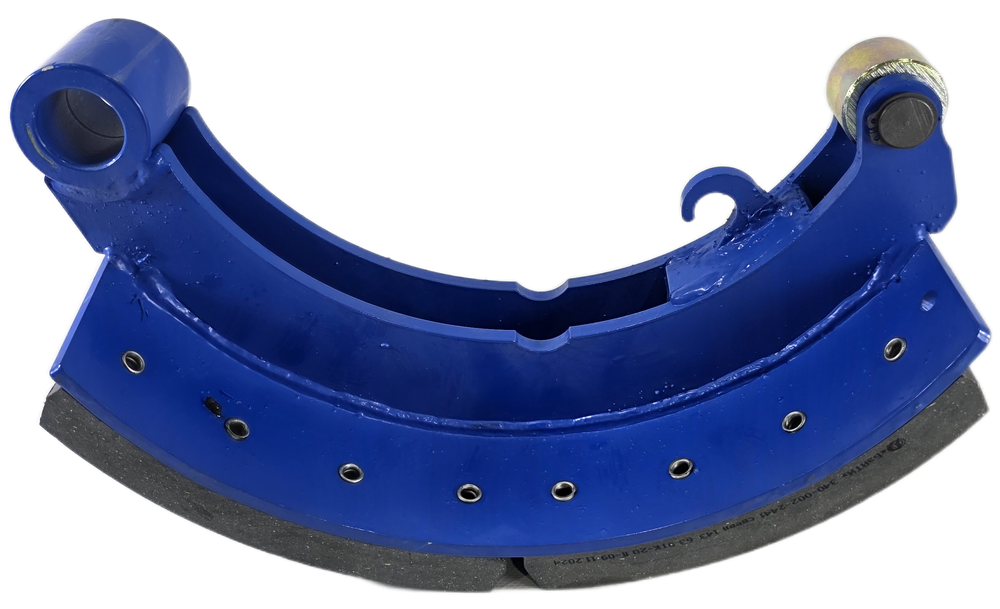 Колодка барабанного тормоза а/м КАМАЗ-5460, 6522, 6520, Нефаз 5297 на средний и задний мост МАДАРА (нижняя/сварная ширина 180 мм.) АККОР