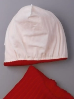 Шапка для девочки осенняя c ушками и снуд